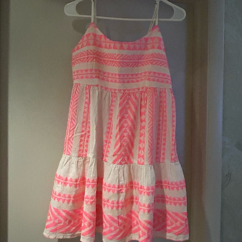Pink and White Babydoll Dress